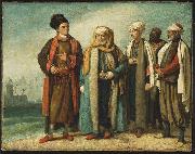 Benjamin West The Ambassador from Tunis with His Attendants as He Appeared in England in 1781 oil painting artist